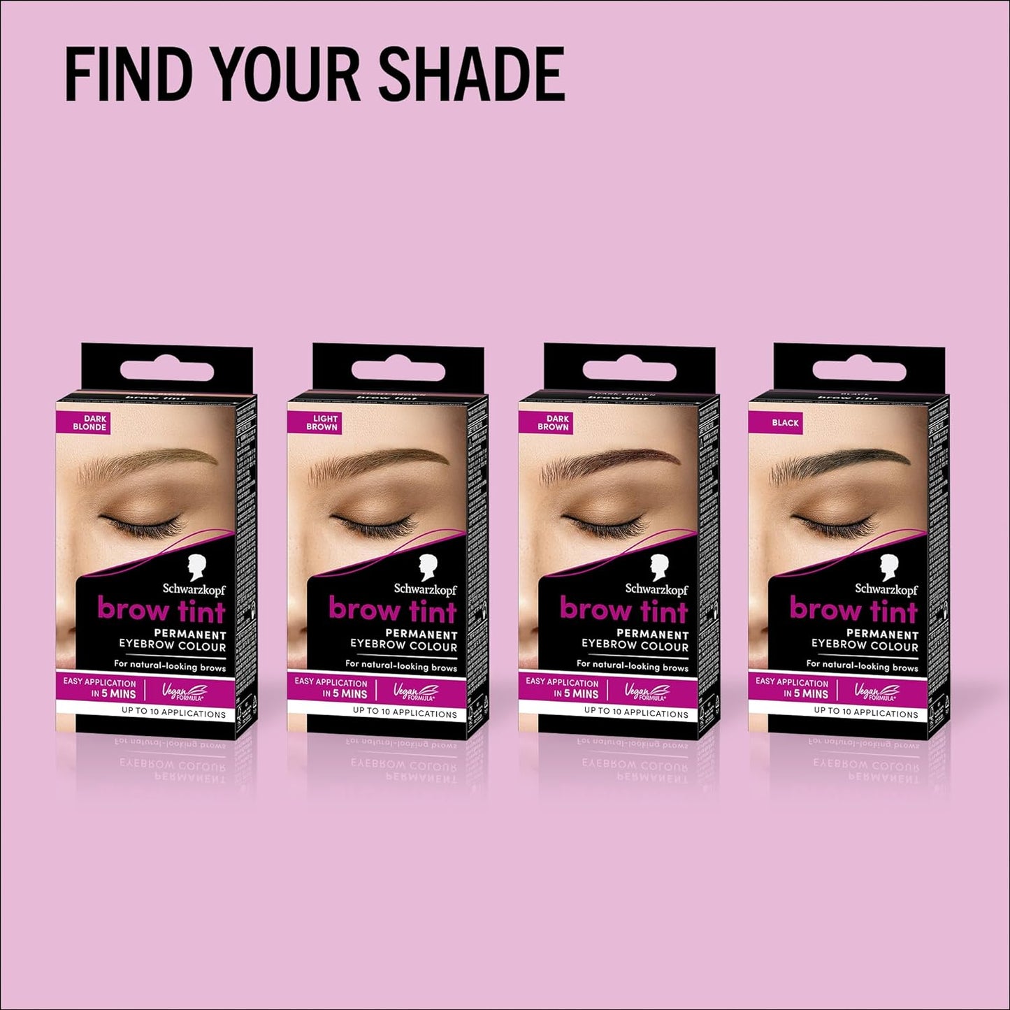 Schwarzkopf Brow Tint Professional formula Eyebrow Dye Brow Tinting Kit with Gentle Permanent Colour - Dark Blonde