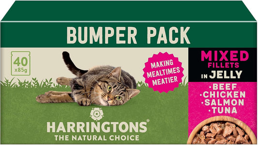 Harringtons Complete Wet Pouch Grain Free Adult Cat Food Mixed in Jelly Pack