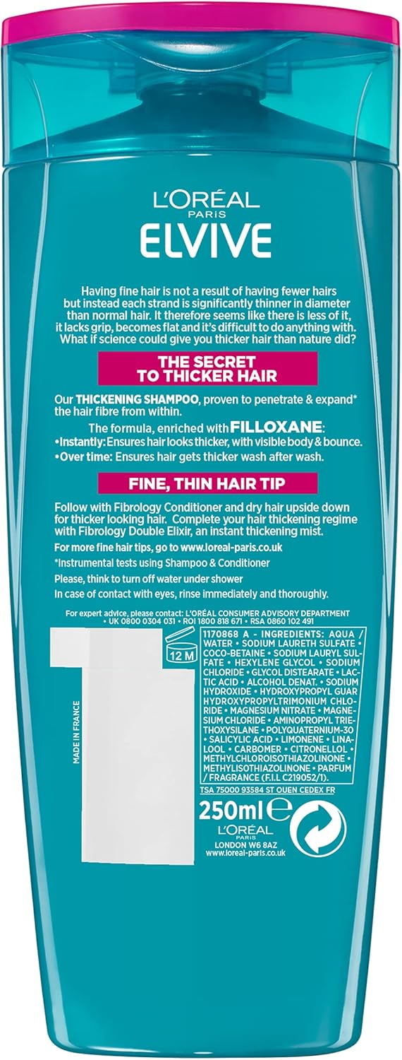 L'Oreal Elvive Fibrology Thickening Shampoo 250ml.