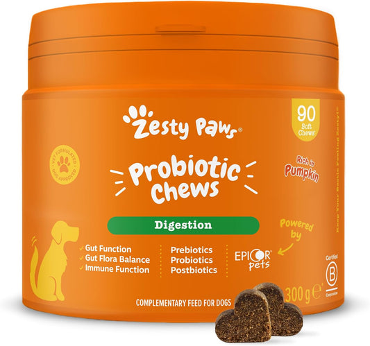 Zesty Paws Dog Probiotic Supplements for Digestive Care & Diarrhea